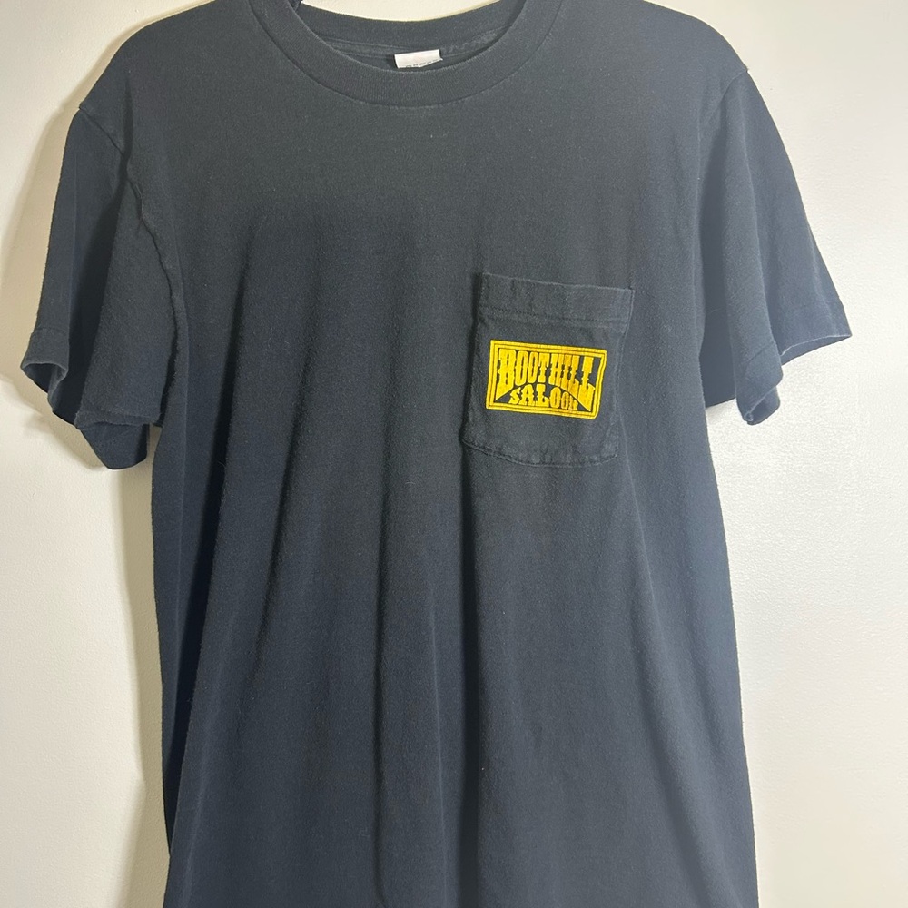 Harley-Davidson Black Tee with Yellow Pocket Graphic Large fits like a Medium